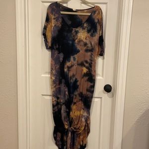 Tie dye oversized dress